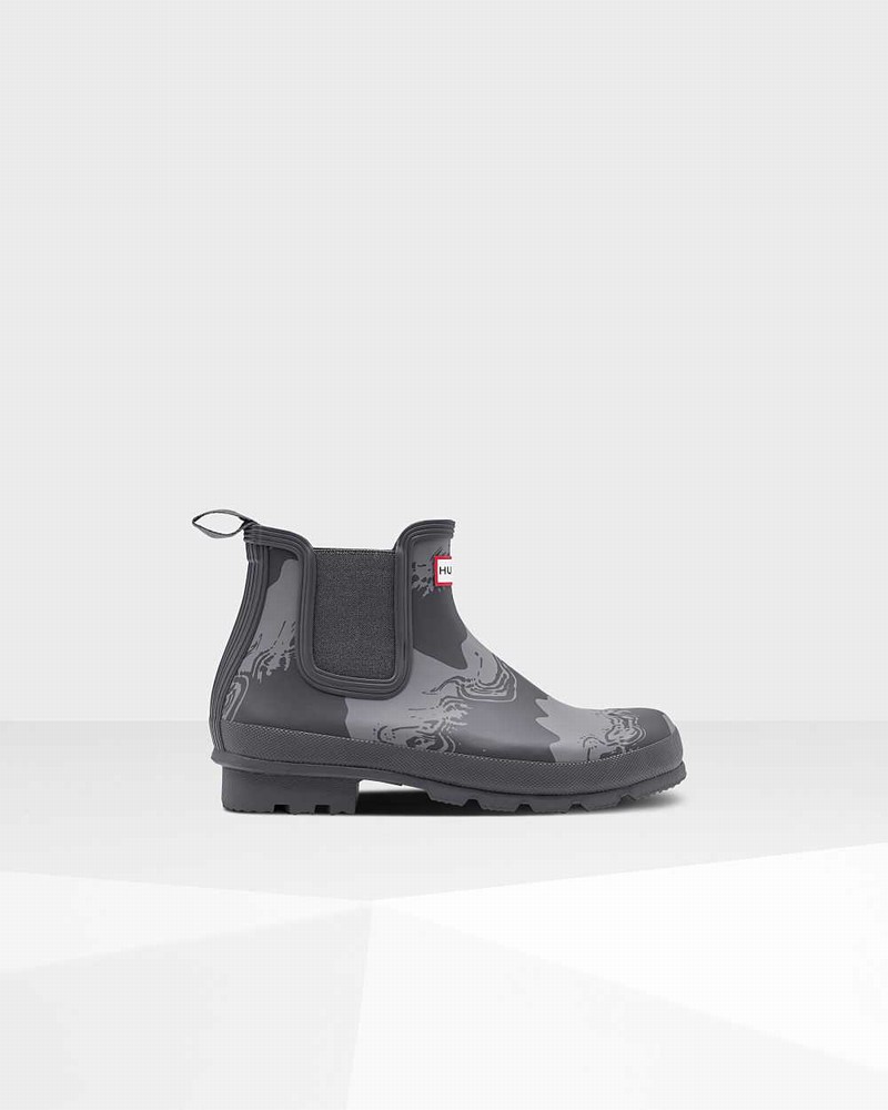 Botas Chelsea Hunter Original Storm Stripe Masculino Pretas | 474954421