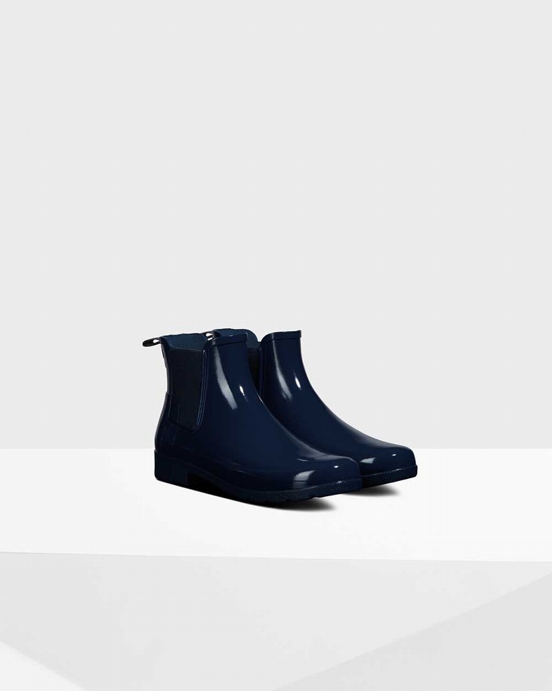 Botas Chelsea Hunter Refined Slim Fit Feminino Azul Marinho | 794145398