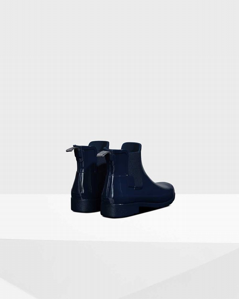Botas Chelsea Hunter Refined Slim Fit Feminino Azul Marinho | 794145398