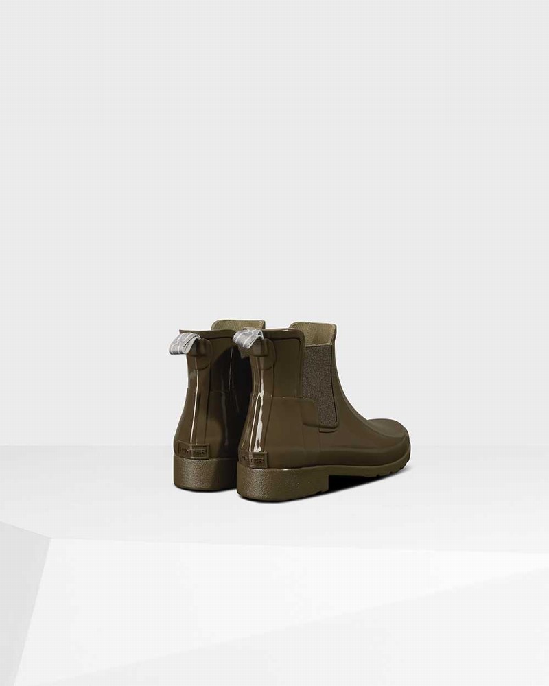 Botas Chelsea Hunter Refined Slim Fit Feminino Verde Oliva | 118932336