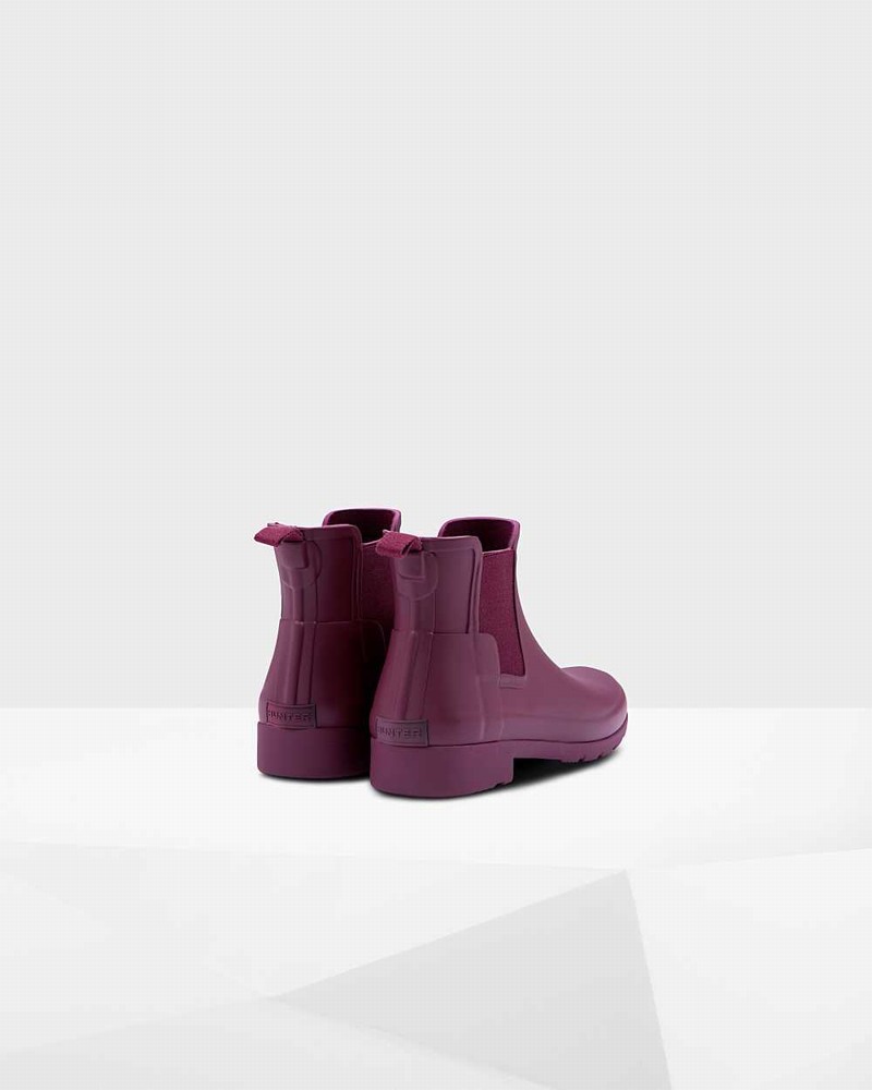 Botas Chelsea Hunter Refined Slim Fit Feminino Roxo | 756547534
