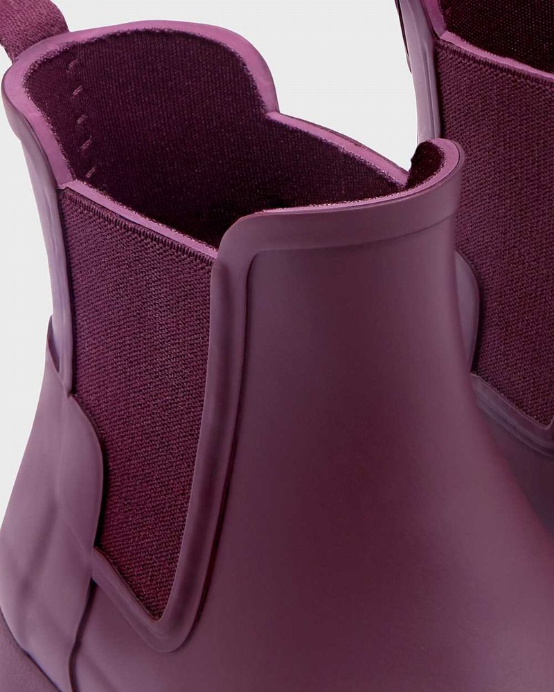 Botas Chelsea Hunter Refined Slim Fit Feminino Roxo | 756547534
