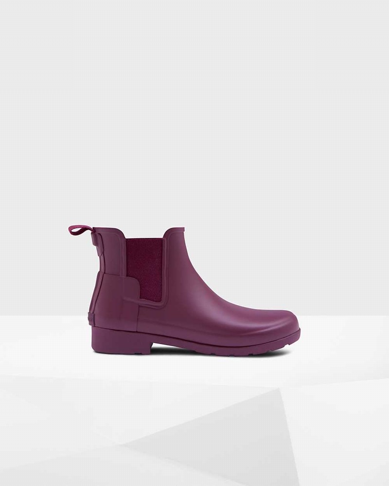 Botas Chelsea Hunter Refined Slim Fit Feminino Roxo | 756547534