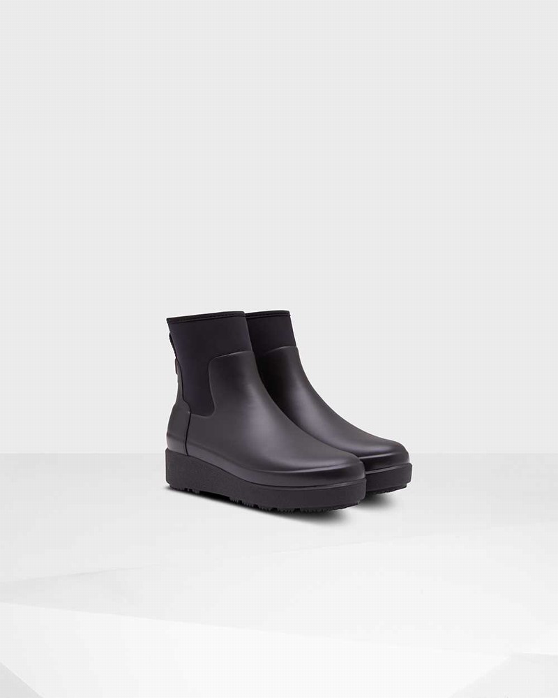 Botas Chelsea Hunter Refined Slim Fit Neoprene Creeper Feminino Pretas | 841938652