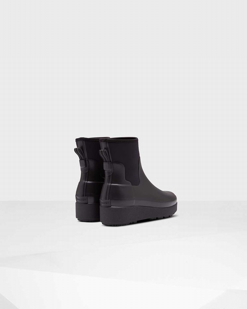 Botas Chelsea Hunter Refined Slim Fit Neoprene Creeper Feminino Pretas | 841938652