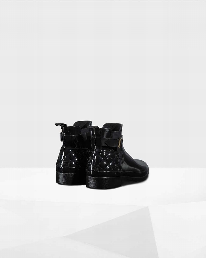 Botas Chelsea Hunter Refined Slim Fit Quilted Feminino Pretas | 482754248