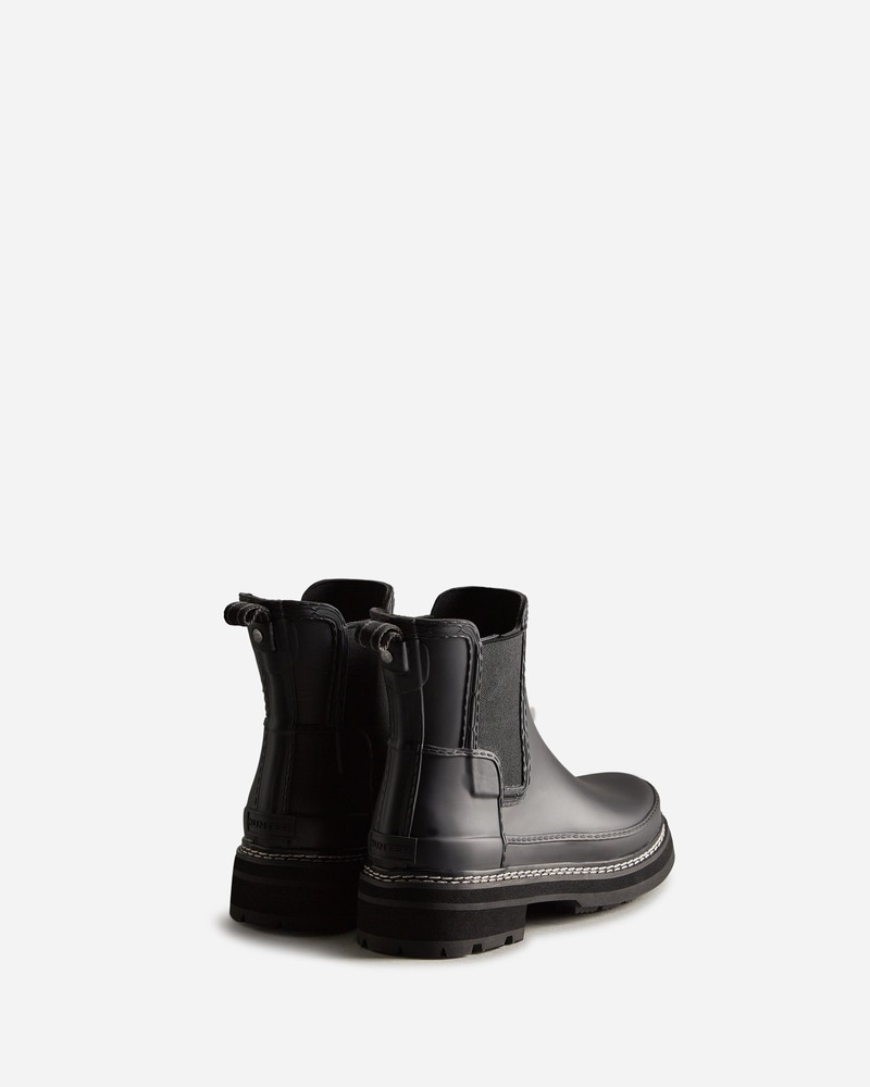 Botas Chelsea Hunter Refined Stitch Detail Feminino Pretas | 598836561
