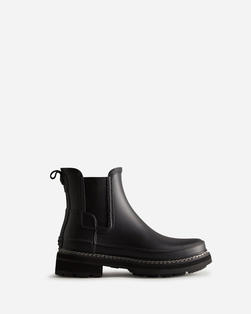 Botas Chelsea Hunter Refined Stitch Detail Feminino Pretas | 598836561