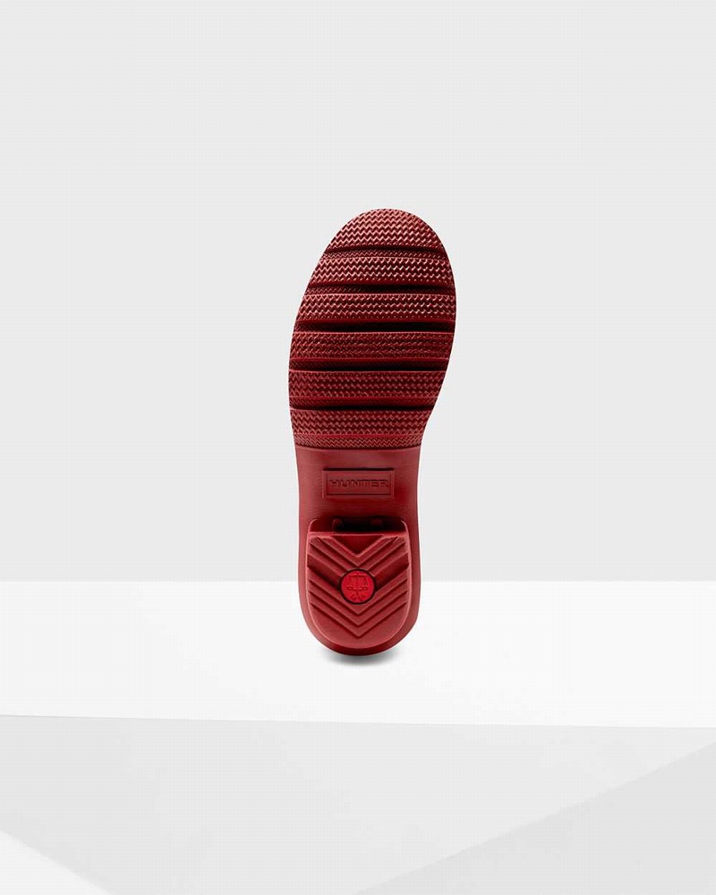Botas Curtas Hunter Original Exploded Logo Short Mid-Calf Feminino Vermelhas | 380011928