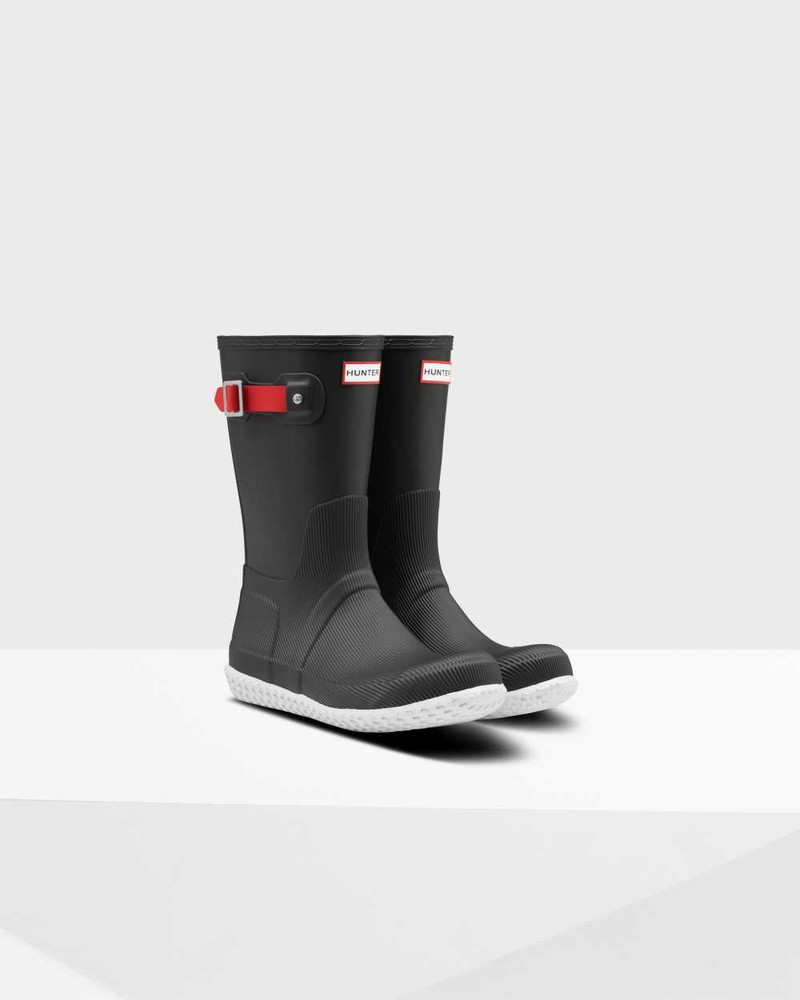 Botas Curtas Hunter Original Flat Heel Calendar Sole Short Masculino Pretas | 896453004