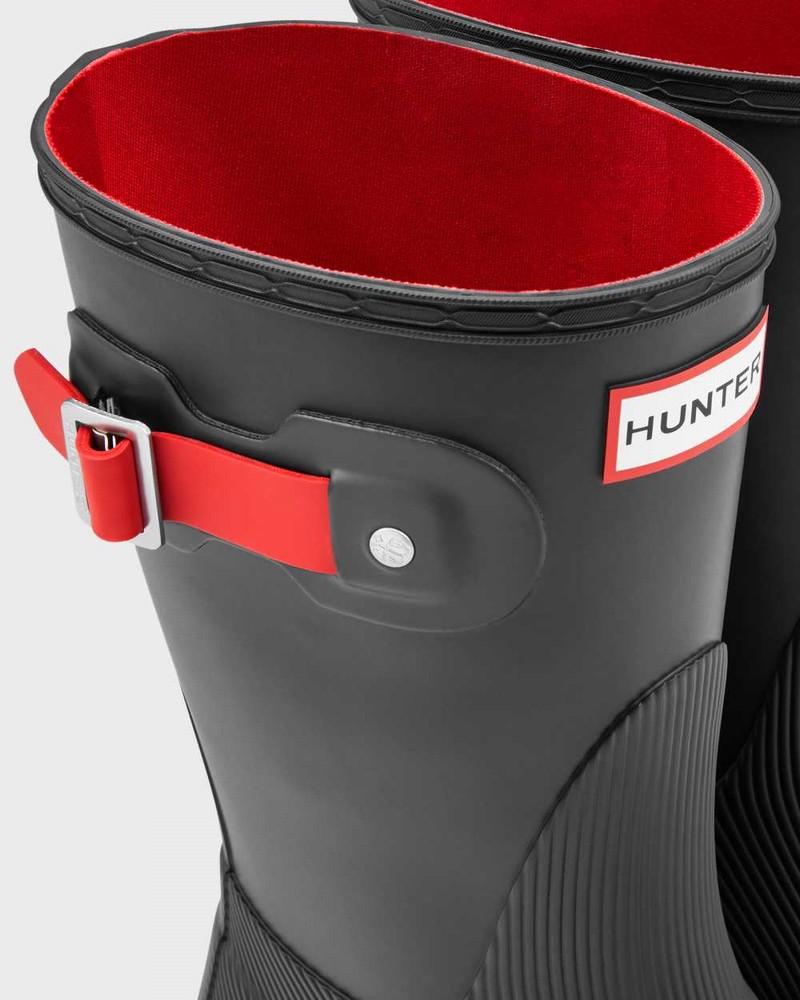 Botas Curtas Hunter Original Flat Heel Calendar Sole Short Mid-Calf Feminino Pretas | 347376046