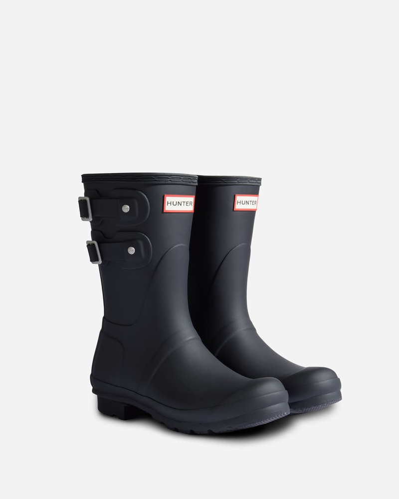 Botas Curtas Hunter Original Multi Buckle Feminino Pretas | 731685719