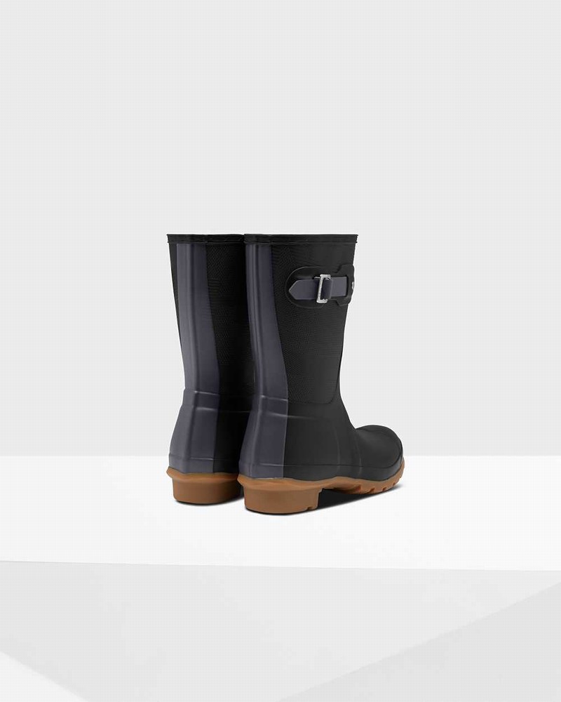 Botas Curtas Hunter Original Short Exploded Logo Texture Mid-Calf Feminino Pretas | 114693471