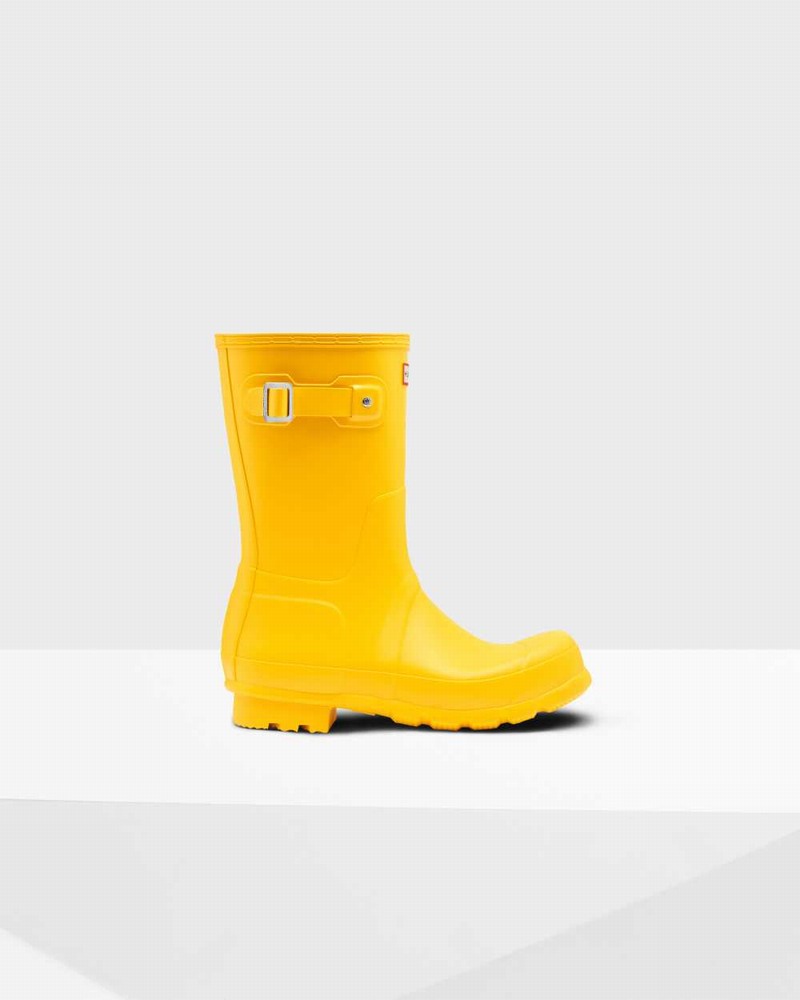 Botas Curtas Hunter Original Short Masculino Amarelas | 61183710