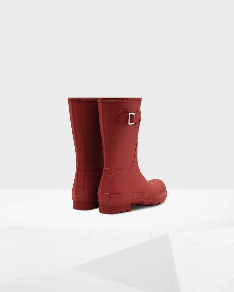 Botas Curtas Hunter Original Short Masculino Vermelhas | 686839504