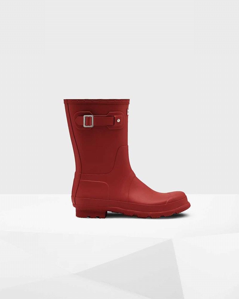 Botas Curtas Hunter Original Short Masculino Vermelhas | 686839504