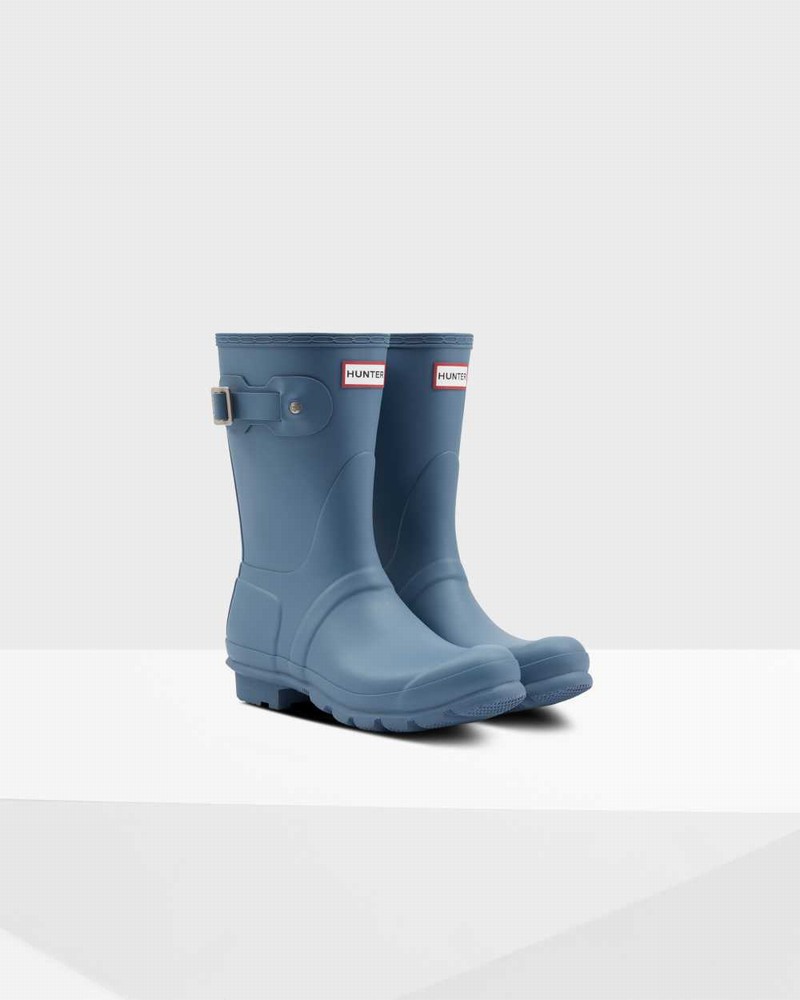 Botas Curtas Hunter Original Short Mid-Calf Feminino Azuis | 222047180