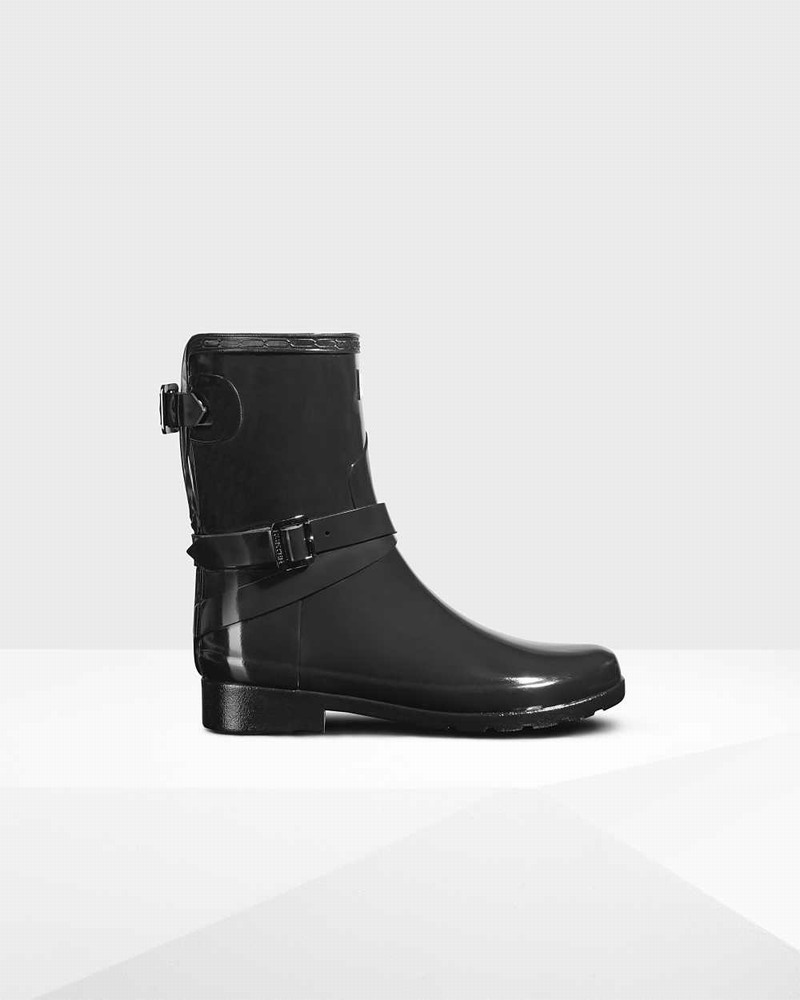 Botas Curtas Hunter Refined Adjustable Short Mid-Calf Feminino Pretas | 799635793