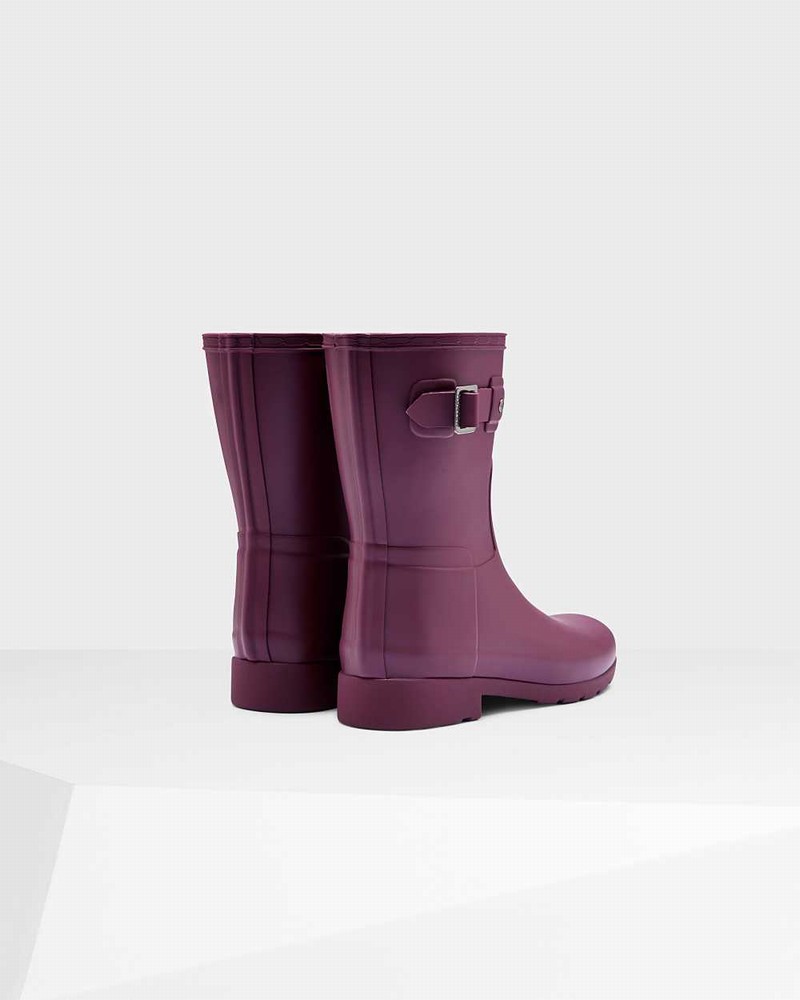 Botas Curtas Hunter Refined Slim Fit Short Mid-Calf Feminino Roxo | 640795153