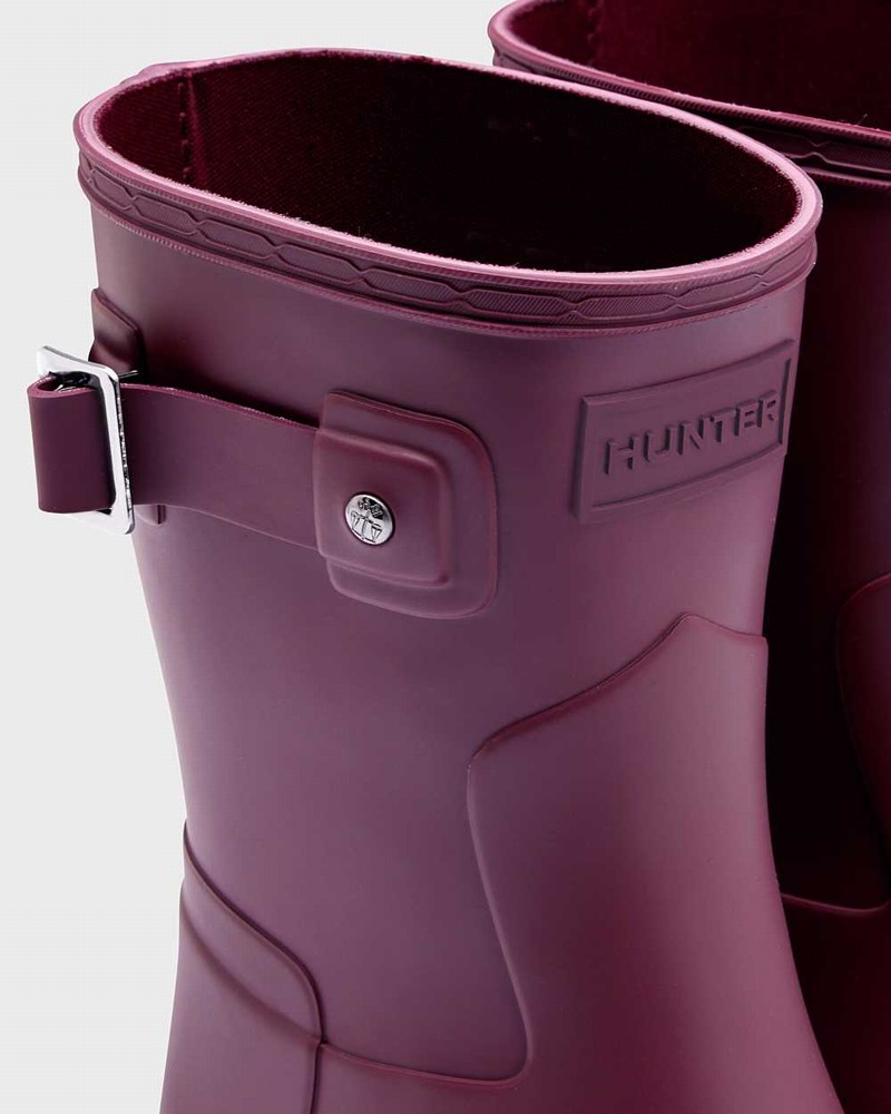 Botas Curtas Hunter Refined Slim Fit Short Mid-Calf Feminino Roxo | 640795153