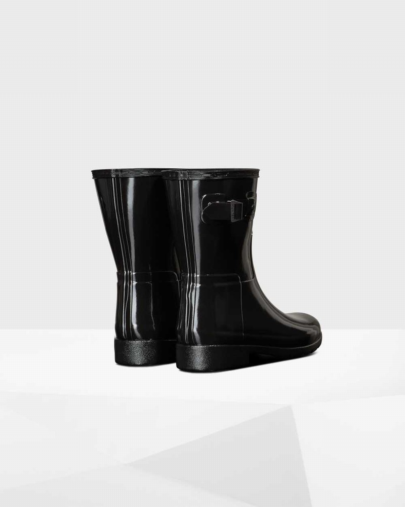 Botas Curtas Hunter Refined Slim Fit Short Mid-Calf Feminino Pretas | 641606826