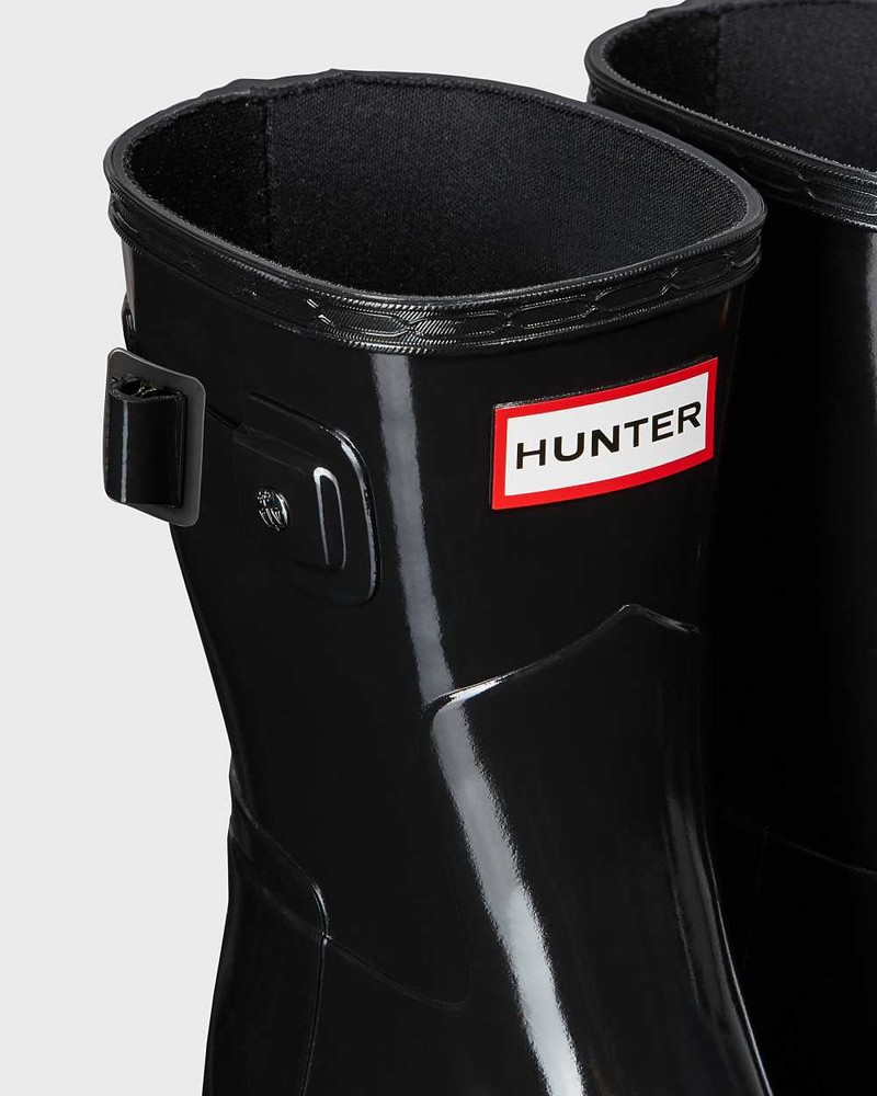 Botas Curtas Hunter Refined Slim Fit Short Mid-Calf Feminino Pretas | 641606826