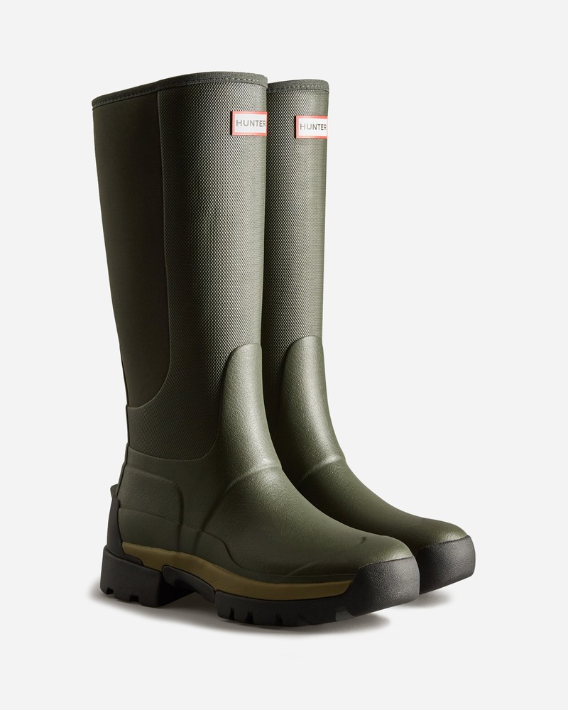Botas Hunter Balmoral Tall Neoprene Hybrid Feminino Verdes | 716488798