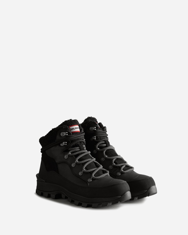 Botas Hunter Explorer Insulated Lace-Up Leather Commando Feminino Pretas | 446391193