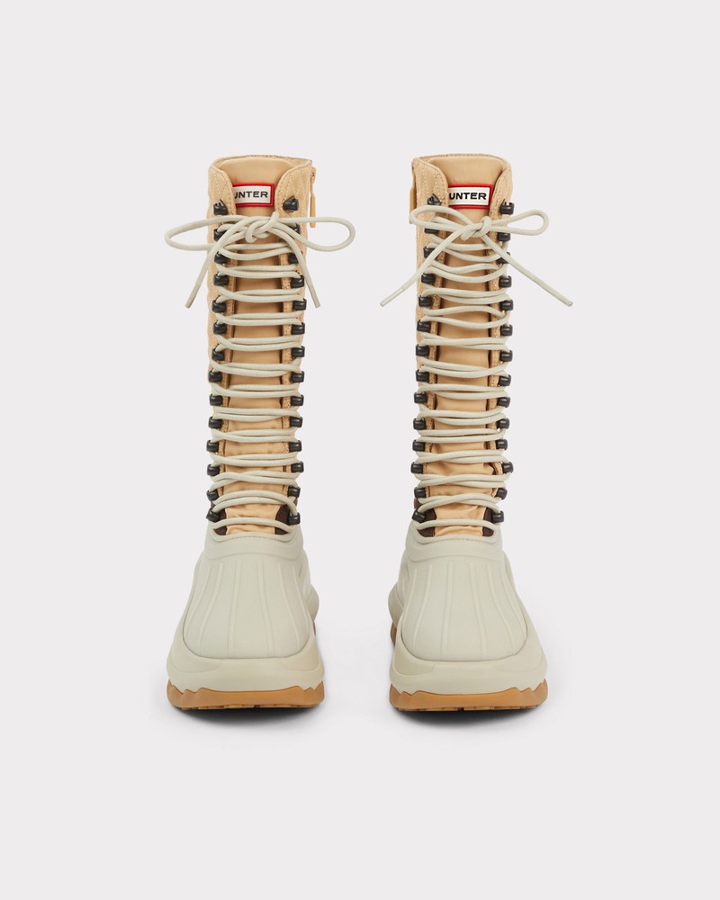 Botas Hunter Lace Up Duck Feminino Bege | 694374827