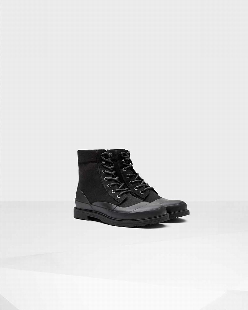 Botas Hunter Original Canvas Lace-up Derby Masculino Pretas | 310918143