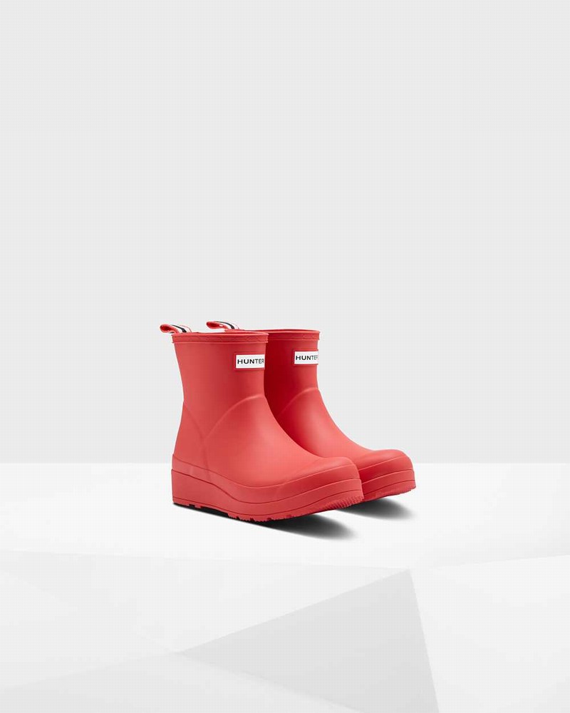 Botas Hunter Original Play Short Mid-Calf Feminino Vermelhas | 559731597