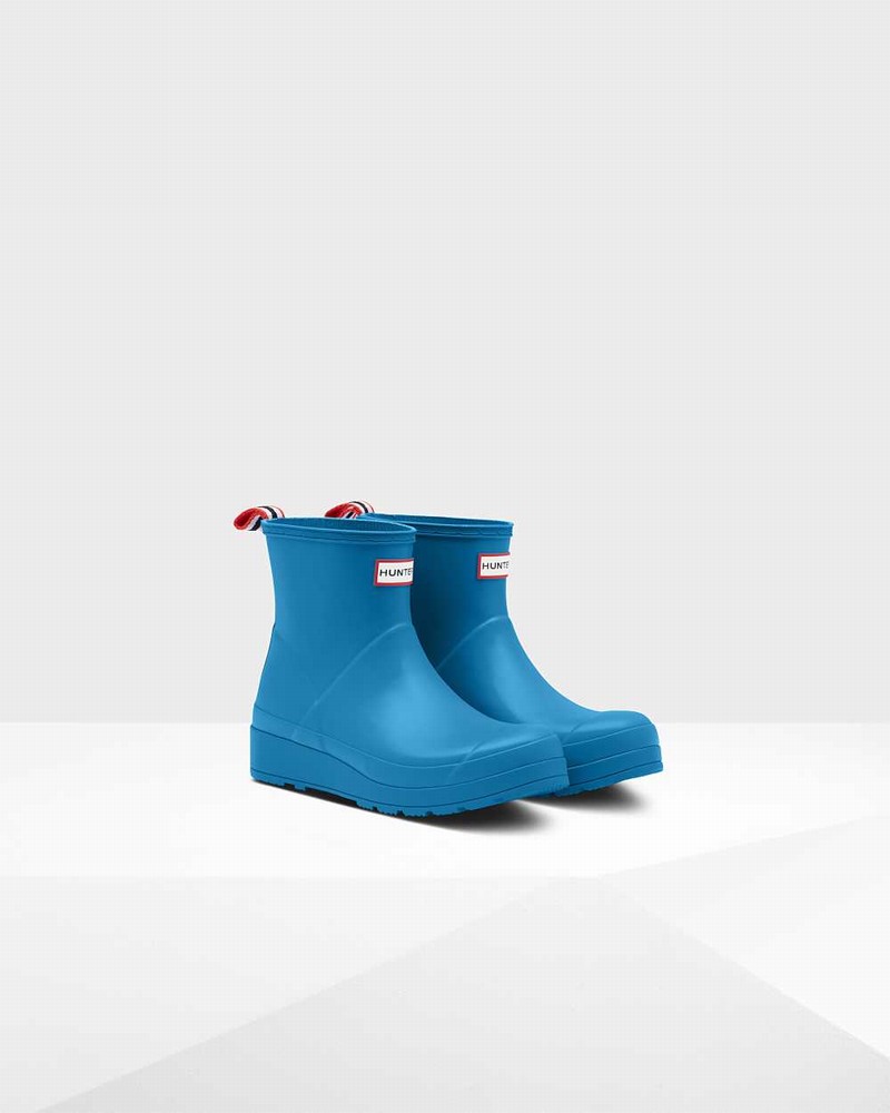 Botas Hunter Original Play Short Mid-Calf Feminino Azuis | 209394283