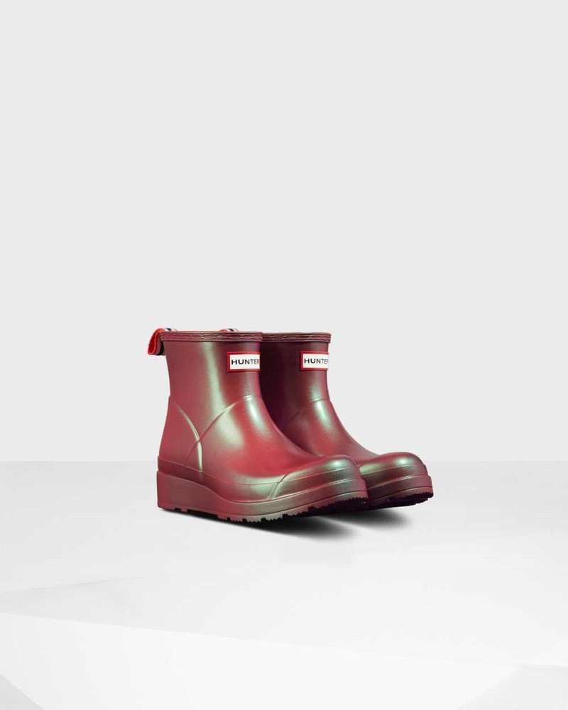 Botas Hunter Original Play Short Nebula Mid-Calf Feminino Rosa | 571036558