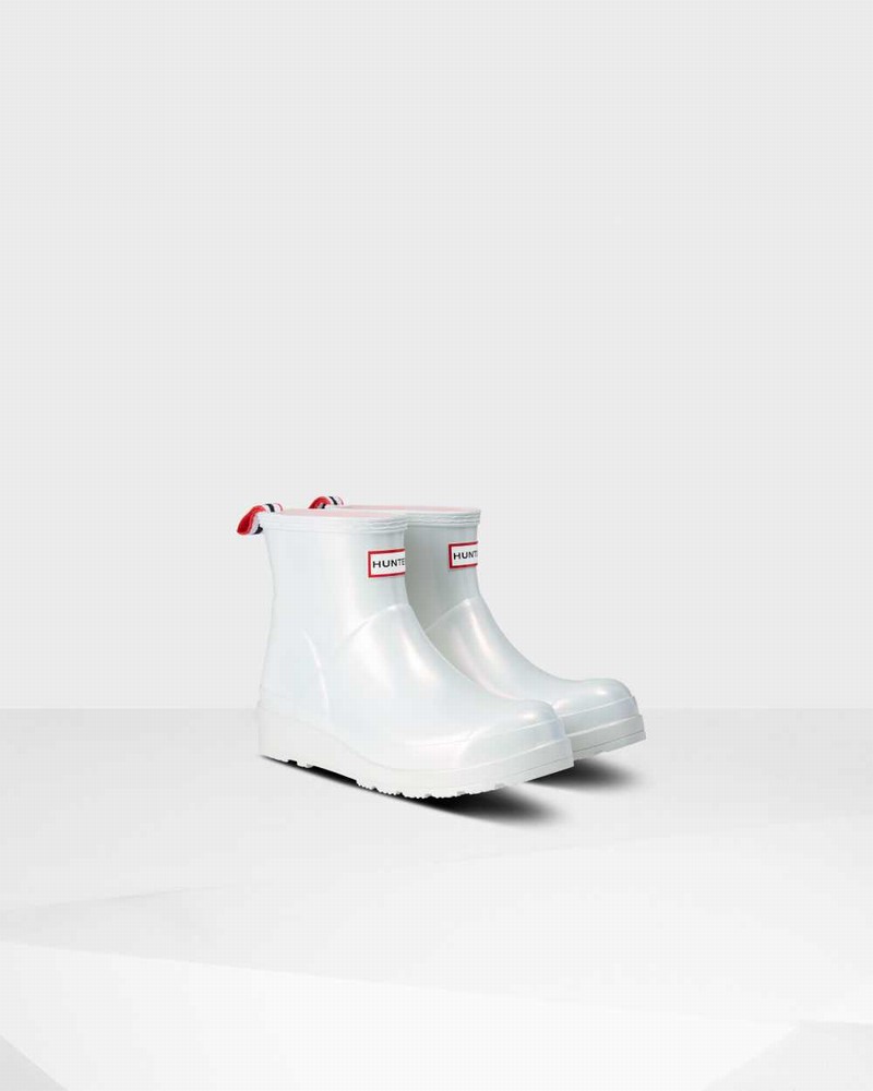 Botas Hunter Original Play Short Nebula Mid-Calf Feminino Branco | 549648742