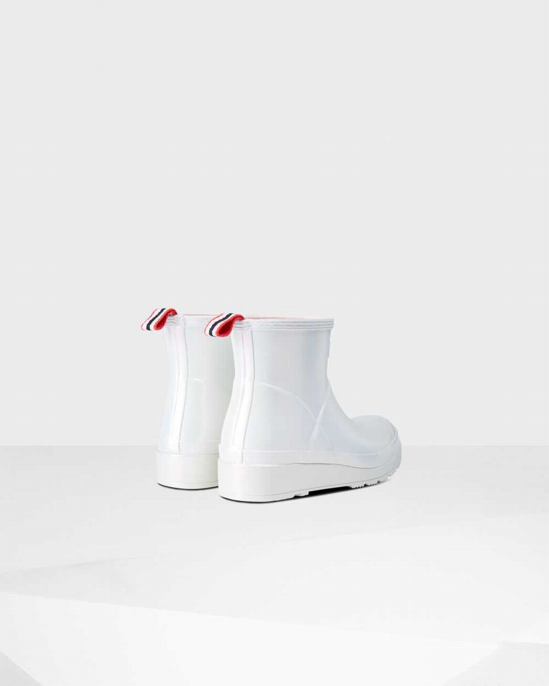 Botas Hunter Original Play Short Nebula Mid-Calf Feminino Branco | 549648742