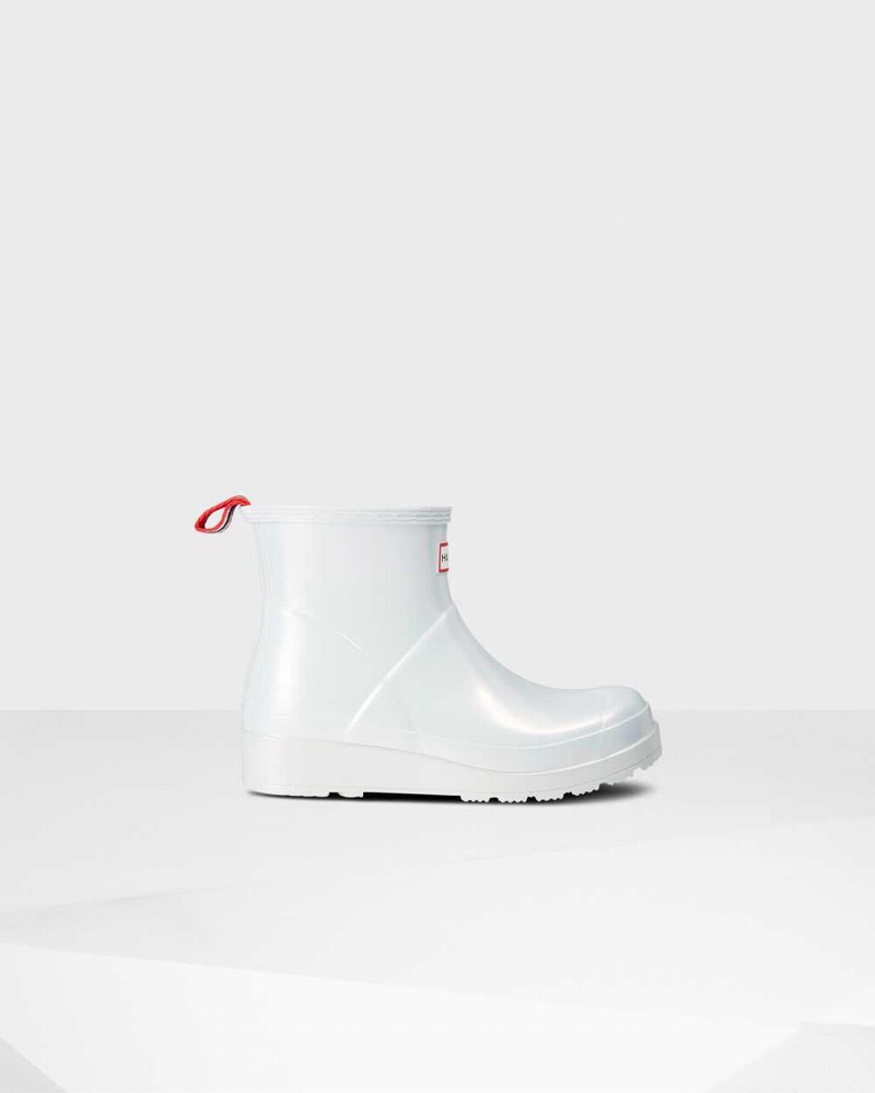 Botas Hunter Original Play Short Nebula Mid-Calf Feminino Branco | 549648742