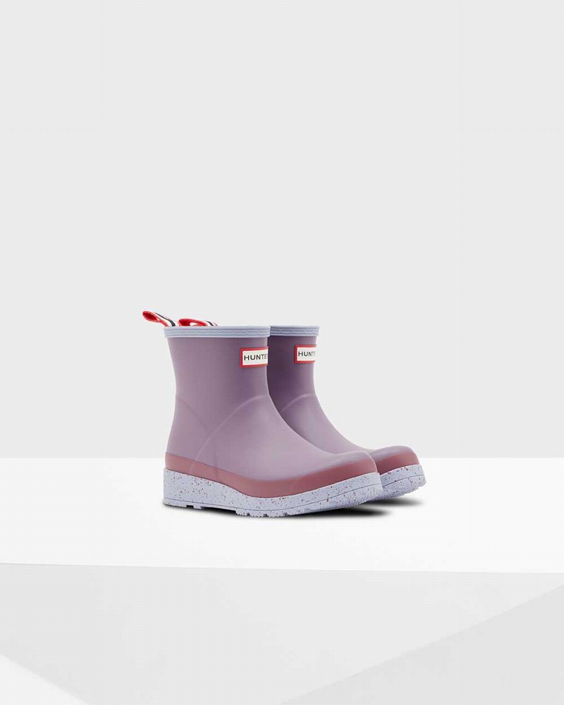Botas Hunter Original Play Short Speckle Mid-Calf Feminino Roxo | 603687900