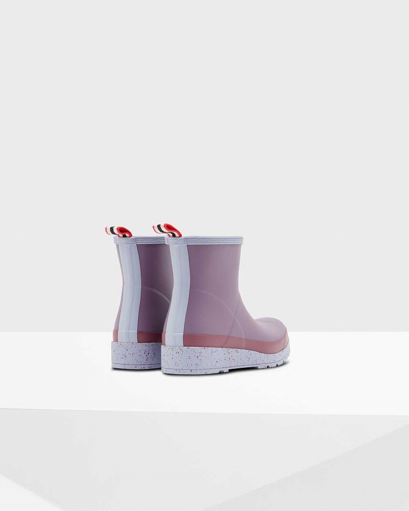 Botas Hunter Original Play Short Speckle Mid-Calf Feminino Roxo | 603687900