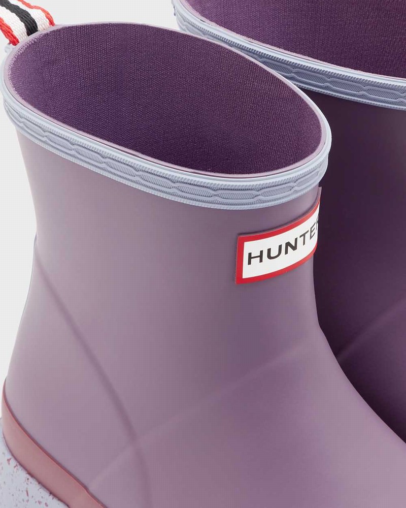 Botas Hunter Original Play Short Speckle Mid-Calf Feminino Roxo | 603687900