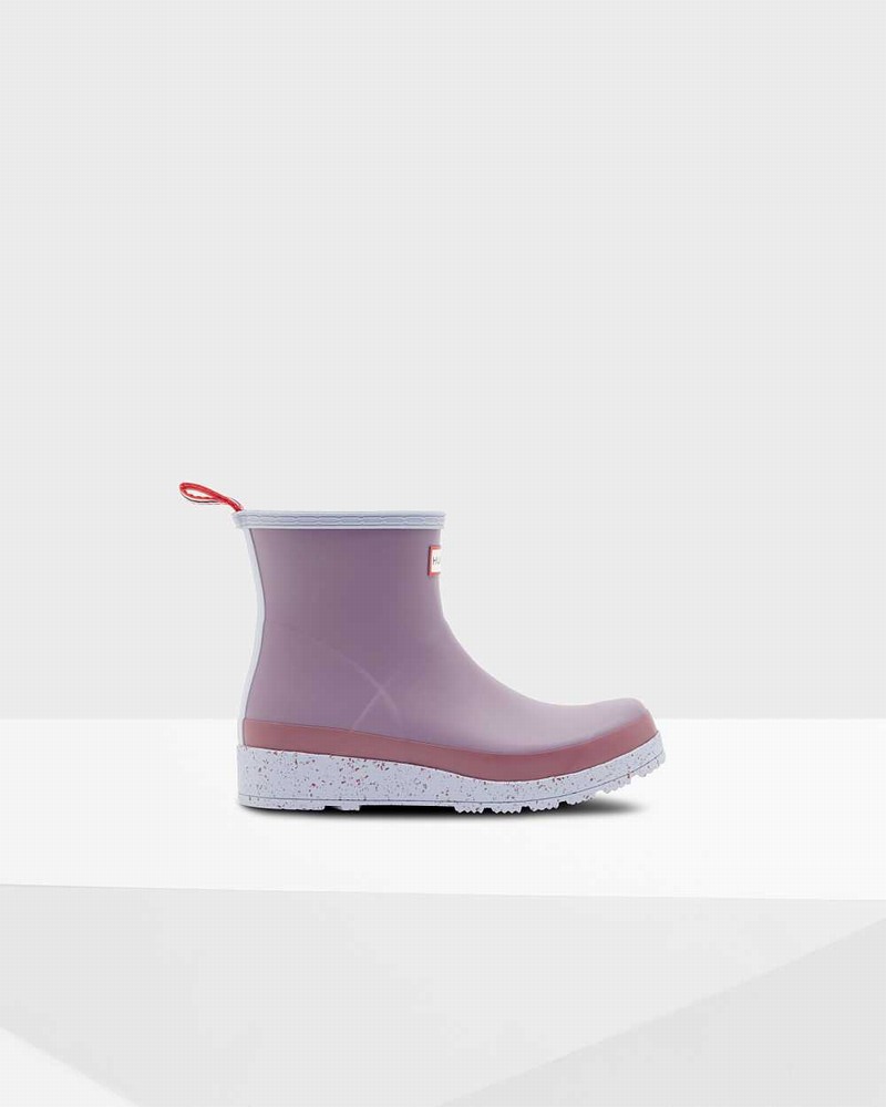 Botas Hunter Original Play Short Speckle Mid-Calf Feminino Roxo | 603687900