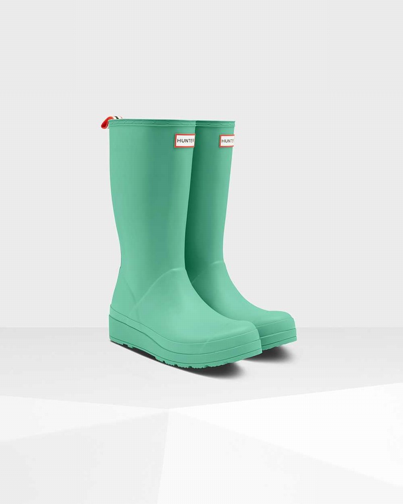 Botas Hunter Original Play Tall Mid-Calf Feminino Verdes | 723017462