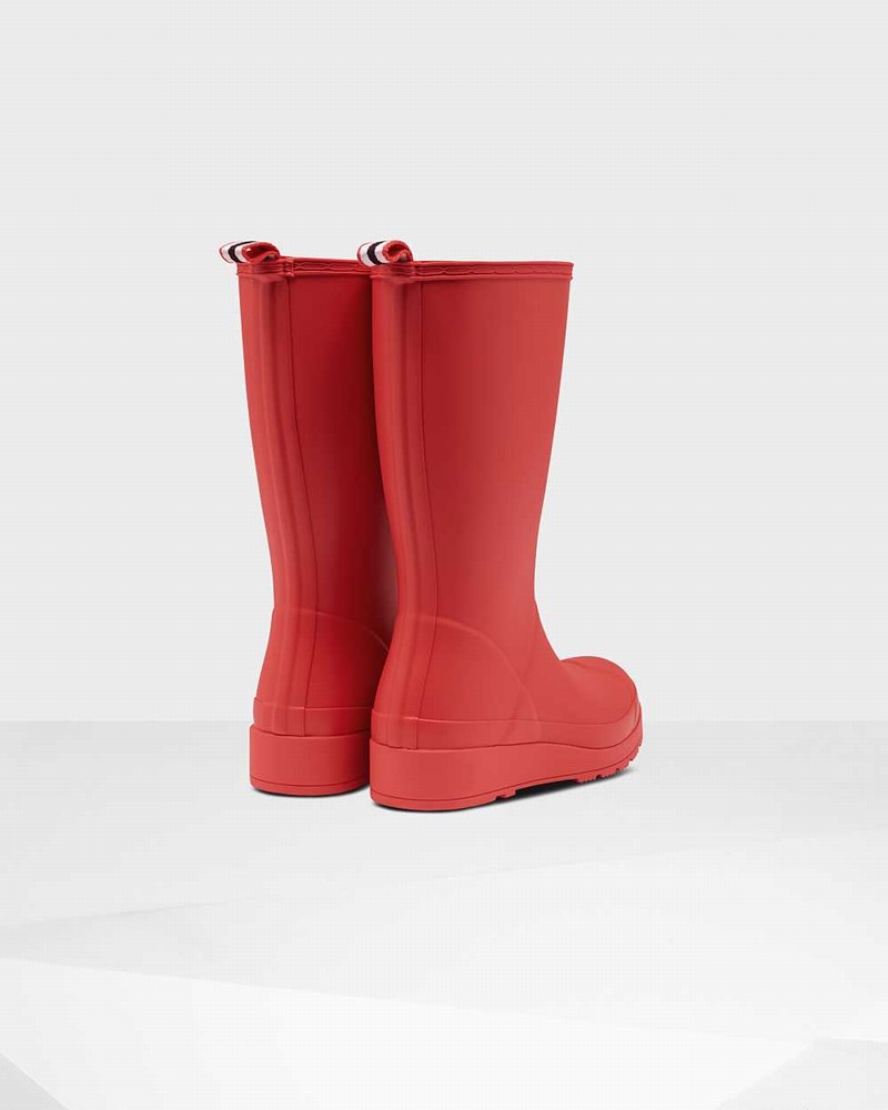 Botas Hunter Original Play Tall Mid-Calf Feminino Vermelhas | 504097881