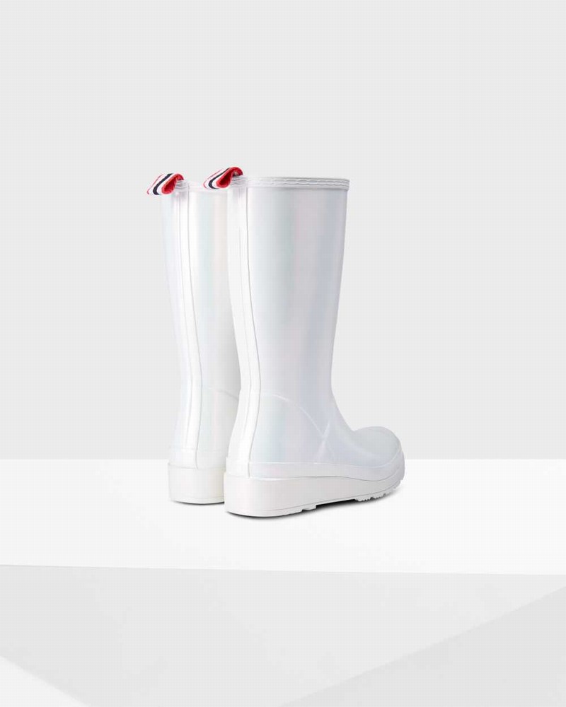 Botas Hunter Original Play Tall Nebula Mid-Calf Feminino Branco | 314596124
