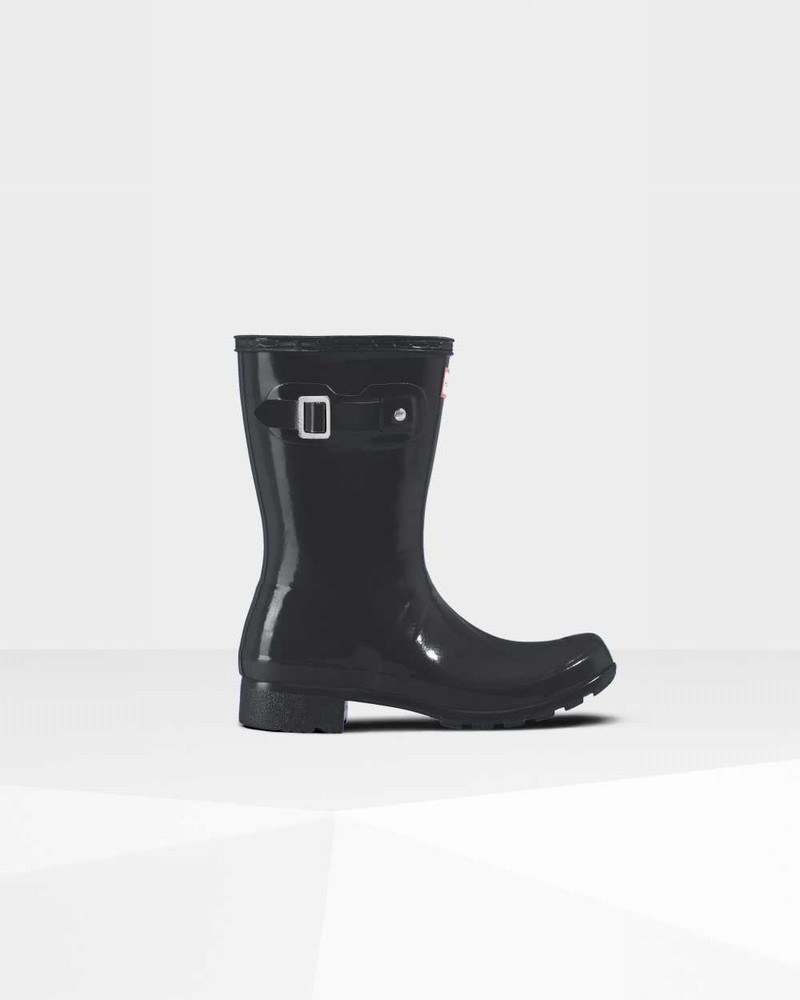Botas Hunter Original Tour Foldable Short Mid-Calf Feminino Pretas | 95537043