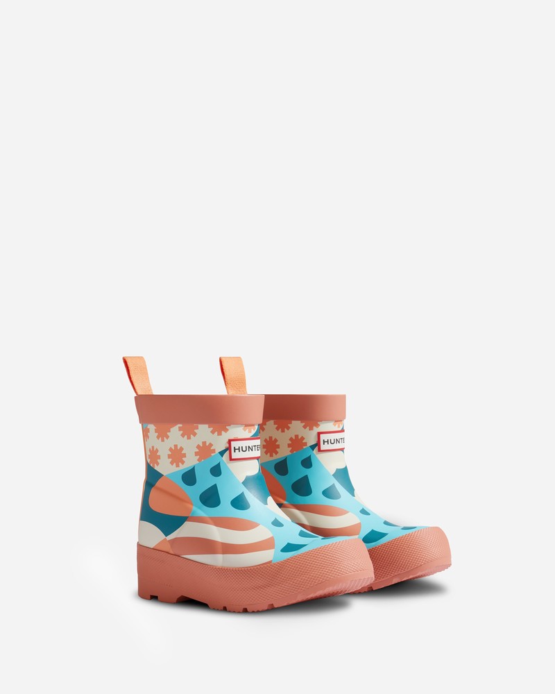 Botas Hunter Play Patchwork Weather Print Criança Rosa | 201299192