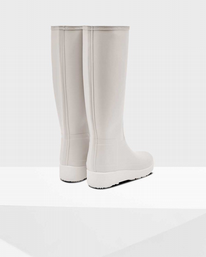 Botas Hunter Refined Slim Fit Creeper Tall Feminino Cinzentas | 690471599