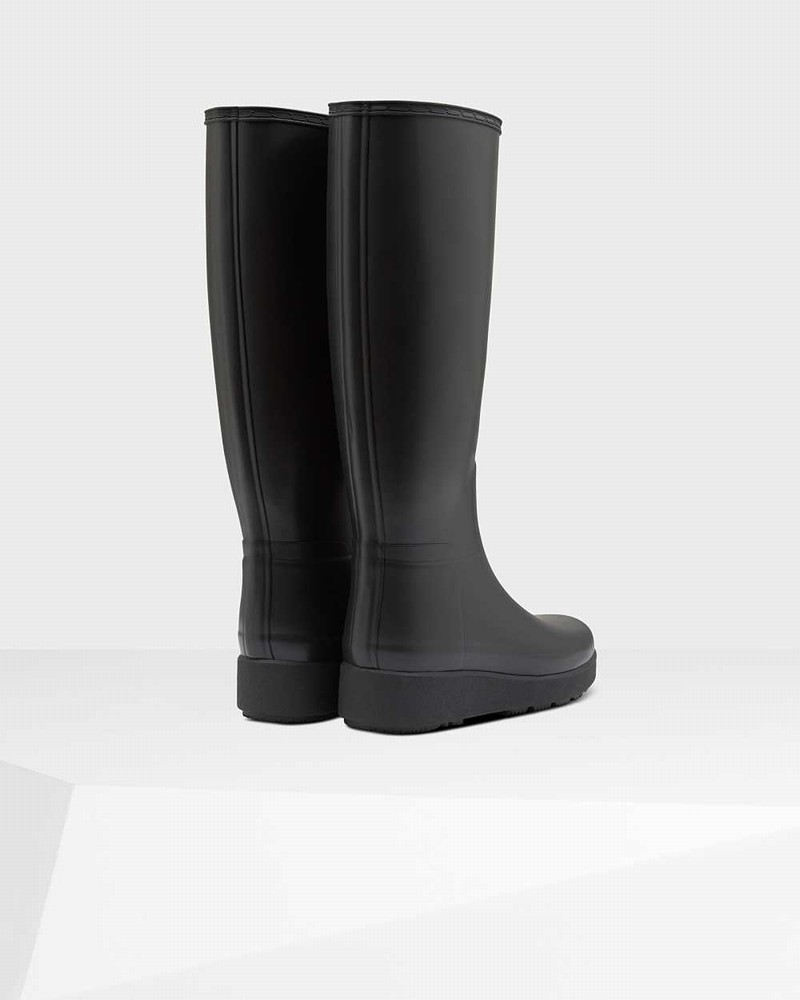 Botas Hunter Refined Slim Fit Creeper Tall Feminino Pretas | 735142266