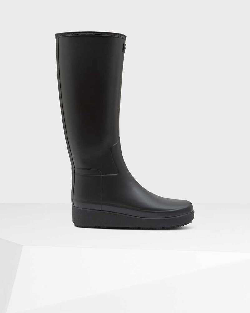 Botas Hunter Refined Slim Fit Creeper Tall Feminino Pretas | 735142266