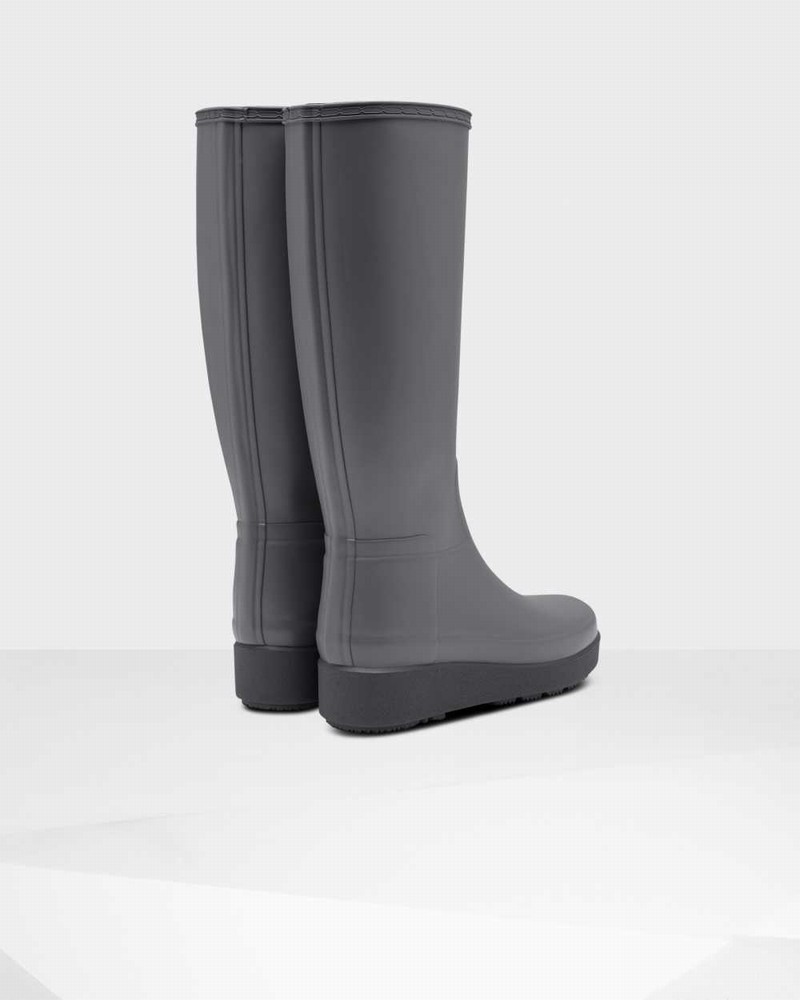 Botas Hunter Refined Slim Fit Creeper Tall Feminino Pretas | 305241958