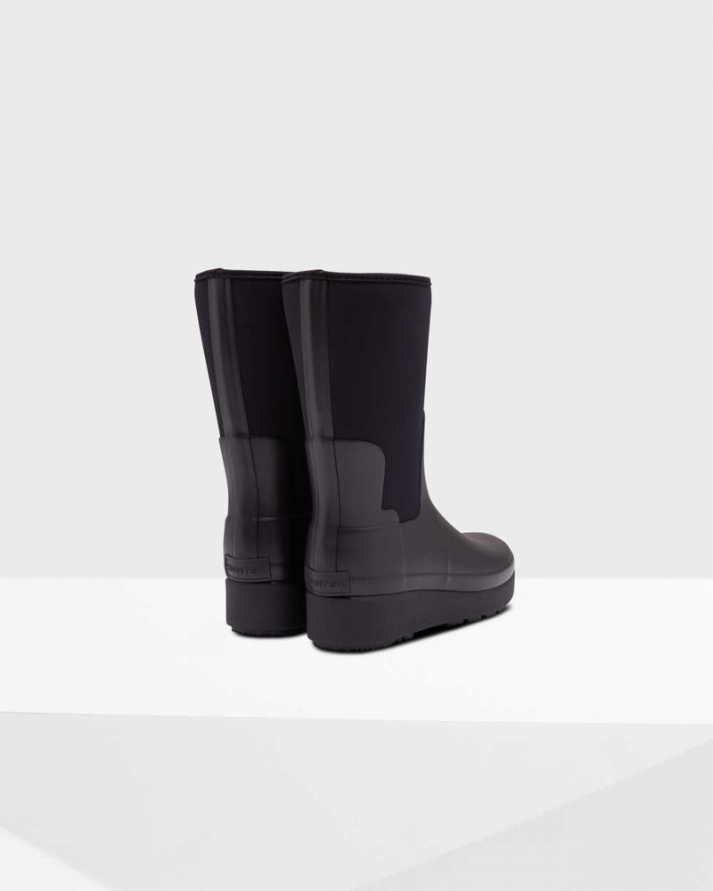 Botas Hunter Refined Slim Fit Neoprene Creeper Short Feminino Pretas | 110782728